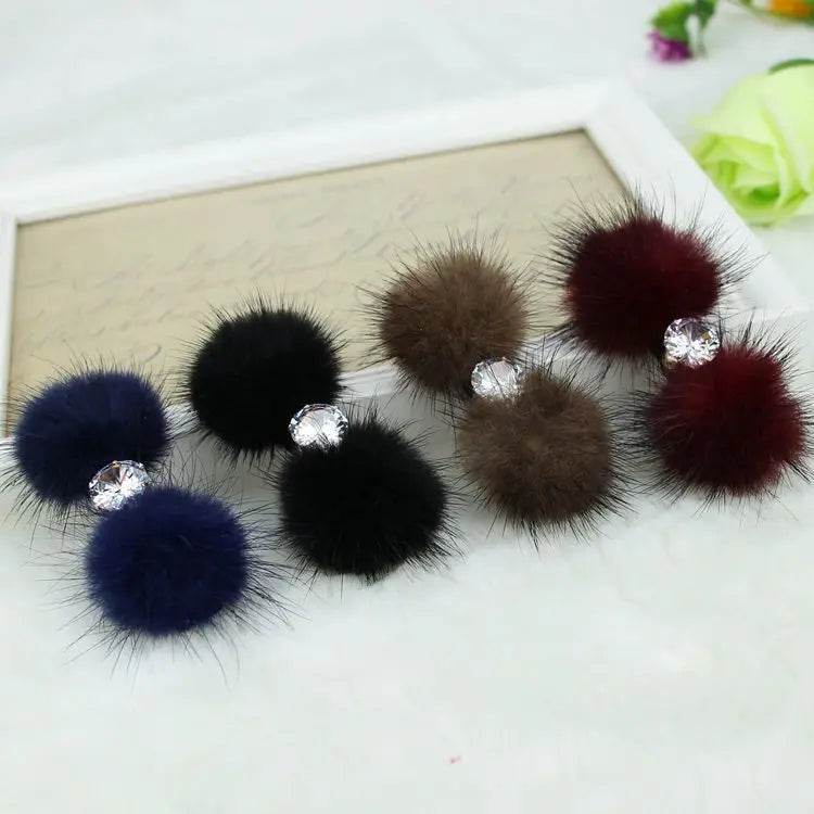Dogs Grooming  mink fur ball hair card Cute Pet  Hairpin Hair Bows For Dogs Accessories 20pcs/lot