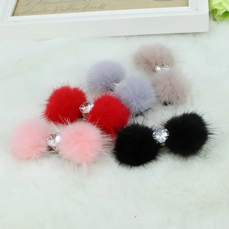 Dogs Grooming  mink fur ball hair card Cute Pet  Hairpin Hair Bows For Dogs Accessories 20pcs/lot