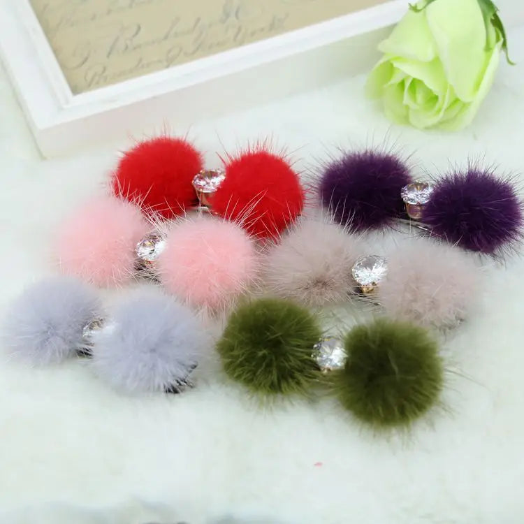 Dogs Grooming  mink fur ball hair card Cute Pet  Hairpin Hair Bows For Dogs Accessories 20pcs/lot