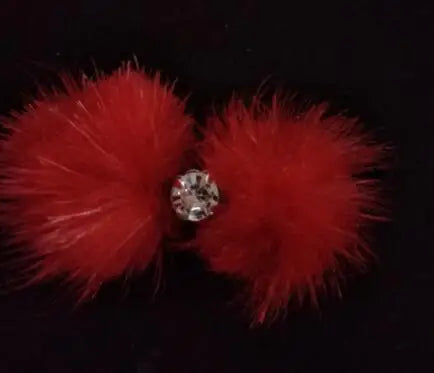 Dogs Grooming  mink fur ball hair card Cute Pet  Hairpin Hair Bows For Dogs Accessories 20pcs/lot