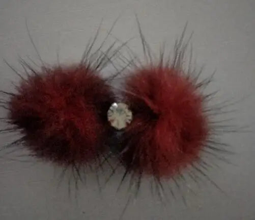 Dogs Grooming  mink fur ball hair card Cute Pet  Hairpin Hair Bows For Dogs Accessories 20pcs/lot