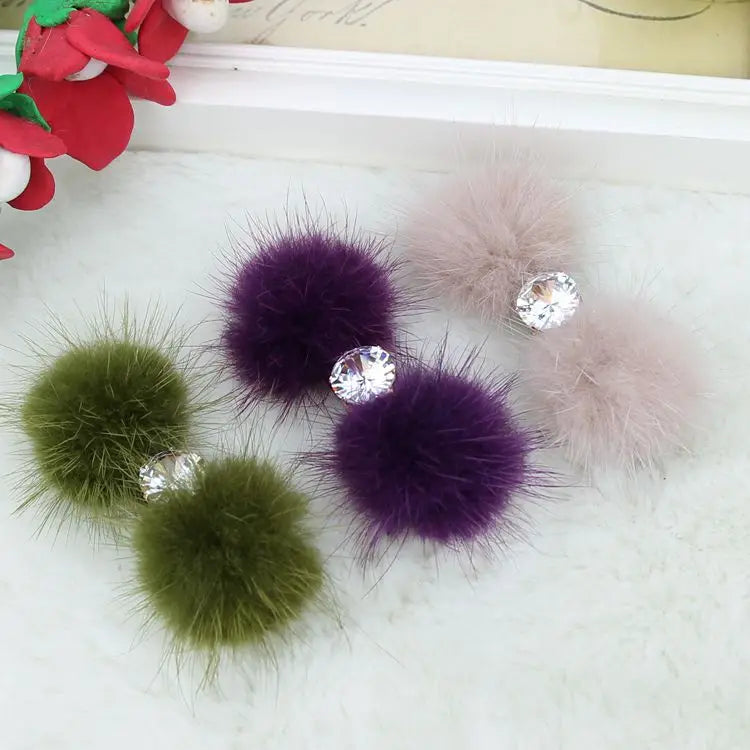 Dogs Grooming  mink fur ball hair card Cute Pet  Hairpin Hair Bows For Dogs Accessories 20pcs/lot