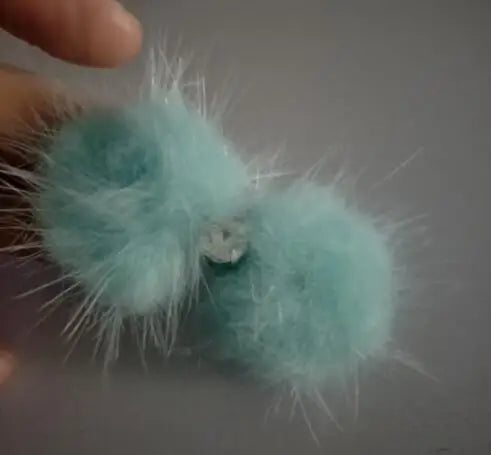 Dogs Grooming  mink fur ball hair card Cute Pet  Hairpin Hair Bows For Dogs Accessories 20pcs/lot
