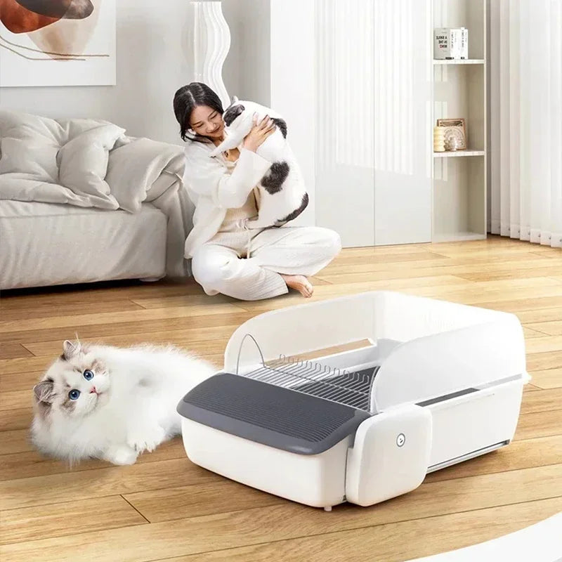 7L APP Control Automatic Cat Litter Box Self-cleaning Litter Box Pet Litter Box Cat Toilet for Cat Products Safety Protection