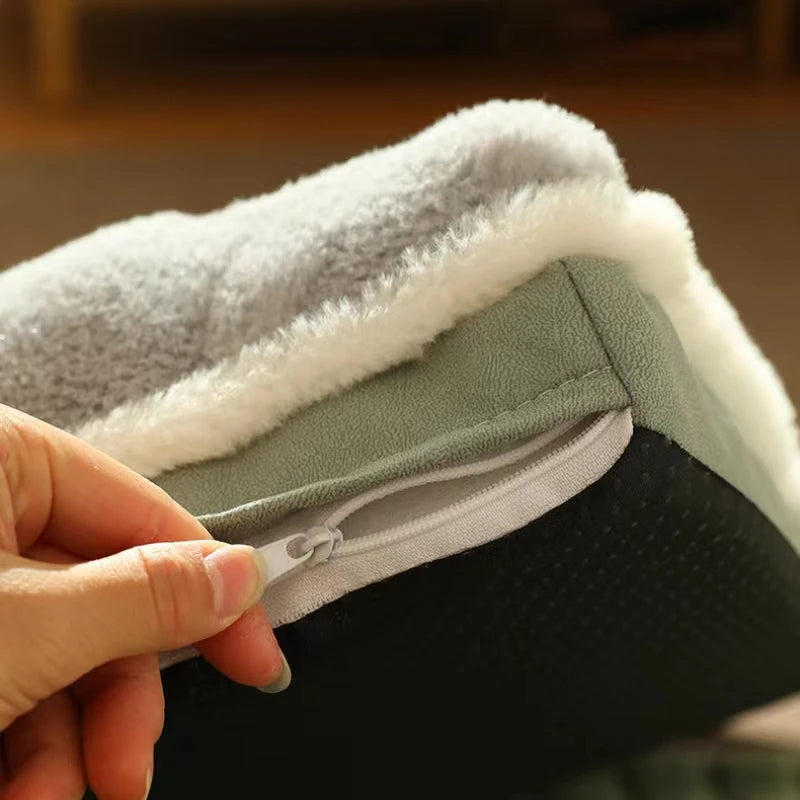 Machine Washable Dog Bed Removable Orthopedic Puppy Cushion Winter Memory Foam Dog Pillow For Small Medium Large Dogs And Cats