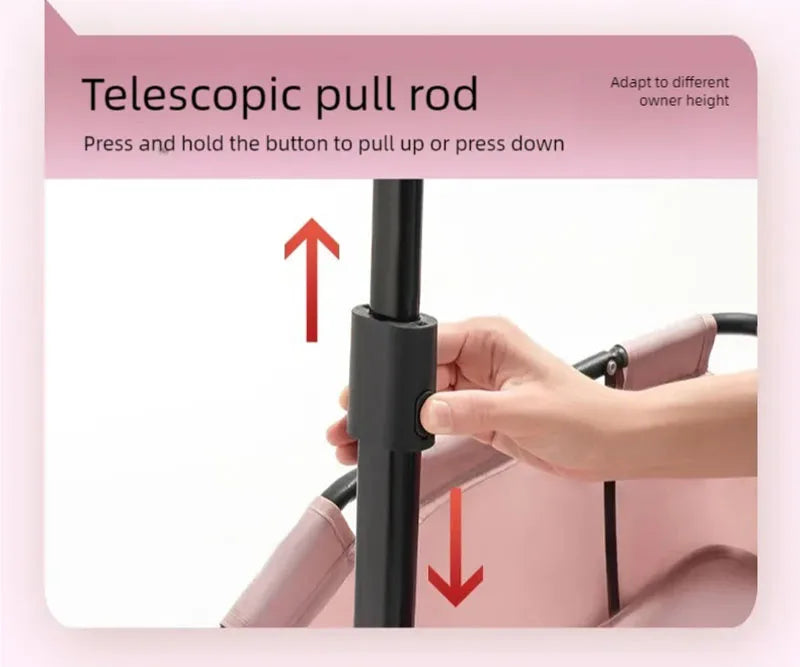 Pet Cart Dog Cat Cart Outdoor Small Pet Cart Lightweight Foldable Outdoor