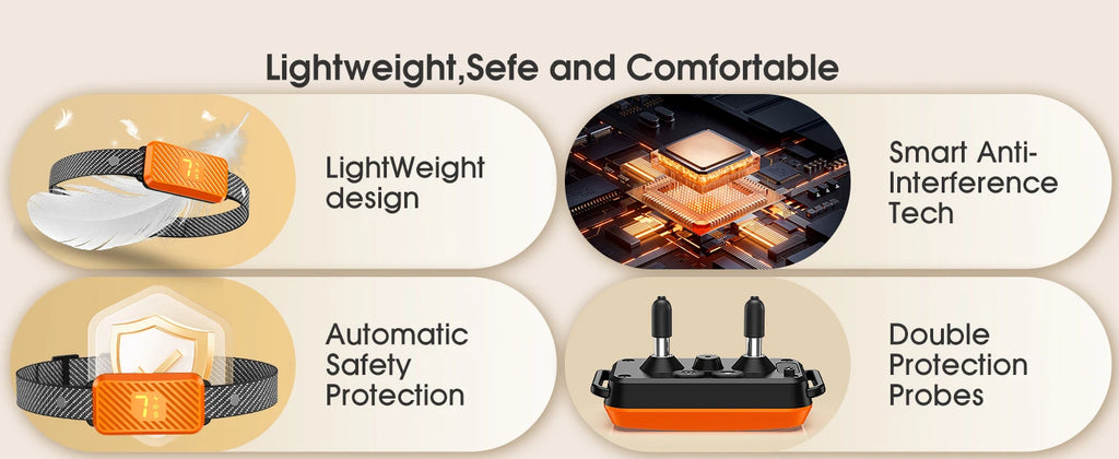 Dog Bark Collar for Large Medium Small Dogs, Smart Barking Collar, Rechargeable with 7-Level Sensitivity, 3 Beep & Vibration