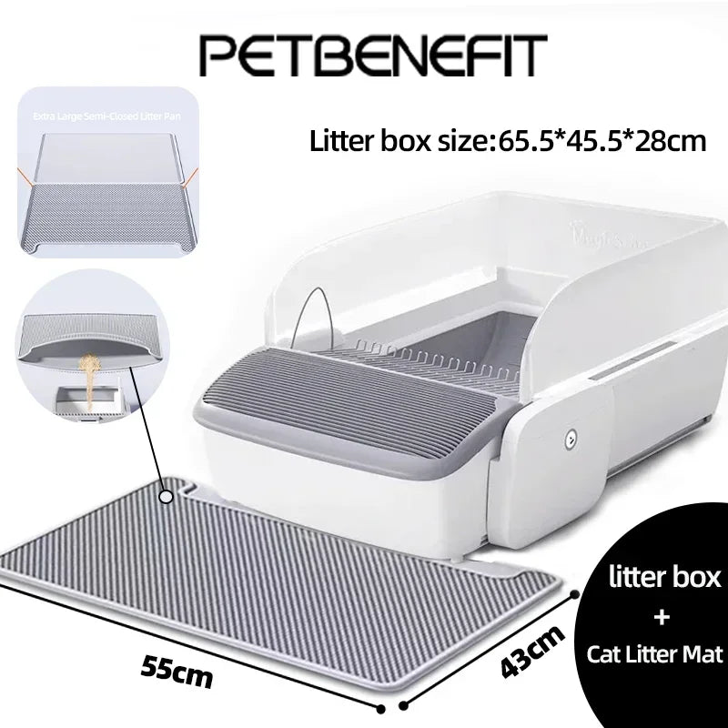 7L APP Control Automatic Cat Litter Box Self-cleaning Litter Box Pet Litter Box Cat Toilet for Cat Products Safety Protection