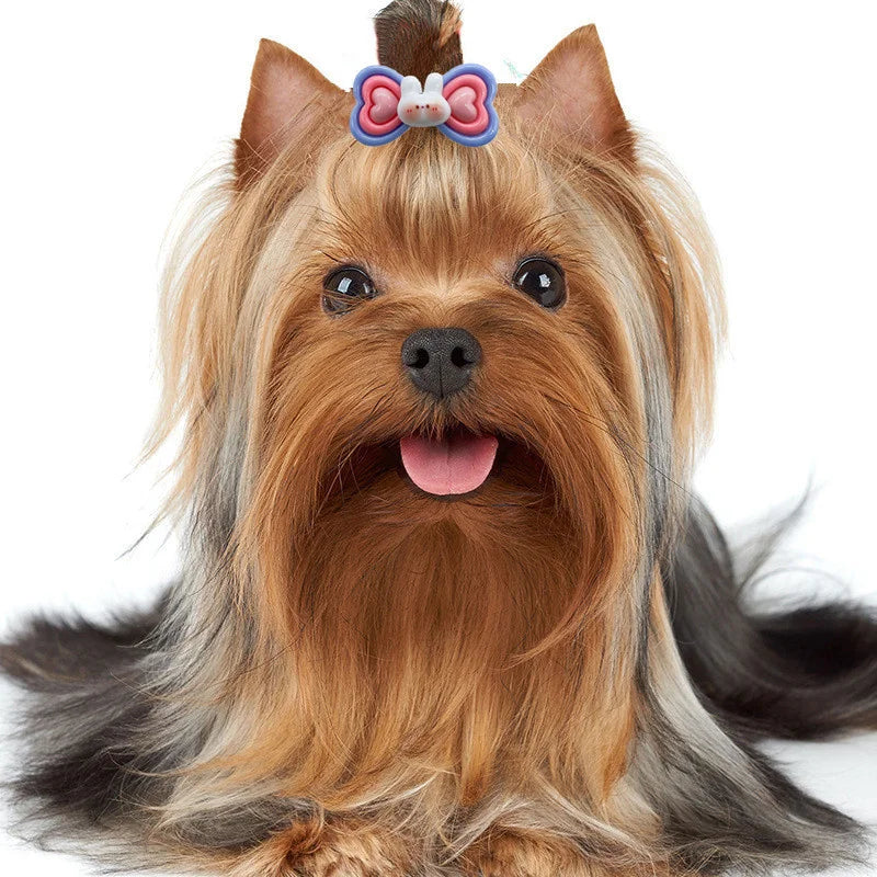 Cute Dog Hair Clips Rabbit Shape Dog Clips Pet Hairpin Cute Puppy Hair Decor Bows Girls Gifts for Small Dogs Supplies