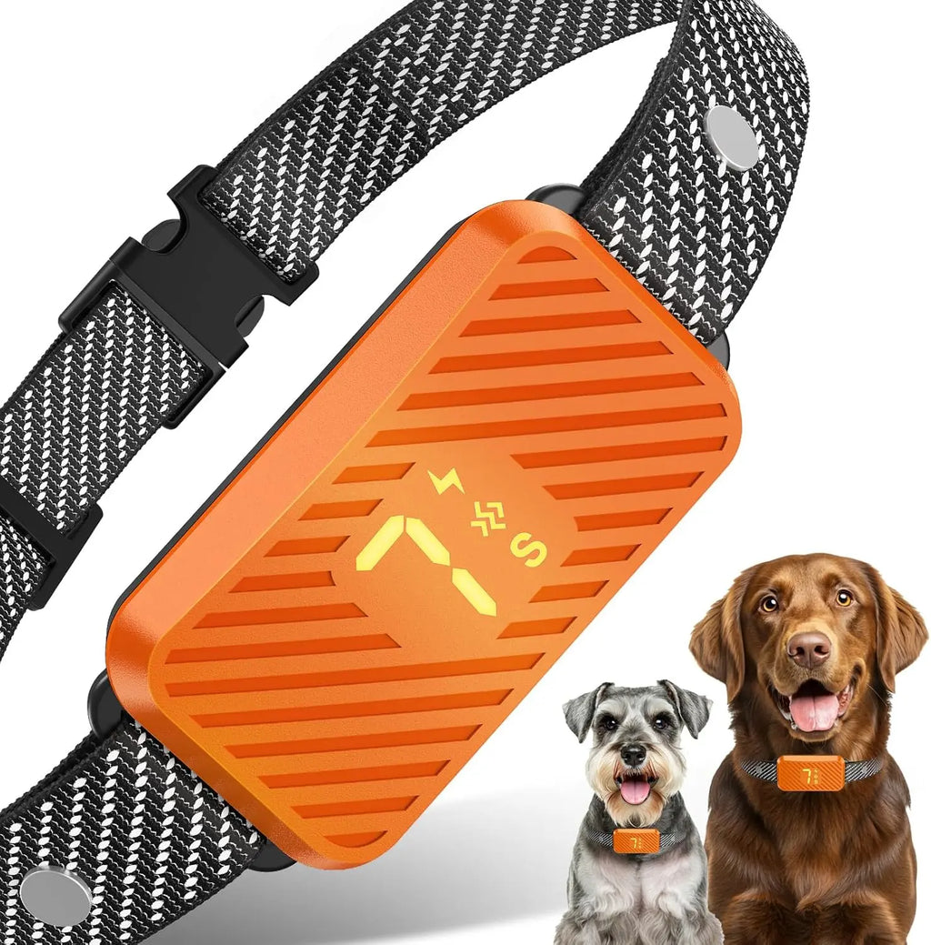 Dog Bark Collar for Large Medium Small Dogs, Smart Barking Collar, Rechargeable with 7-Level Sensitivity, 3 Beep & Vibration