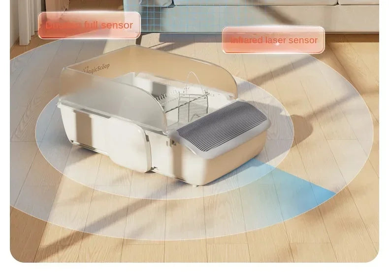 7L APP Control Automatic Cat Litter Box Self-cleaning Litter Box Pet Litter Box Cat Toilet for Cat Products Safety Protection