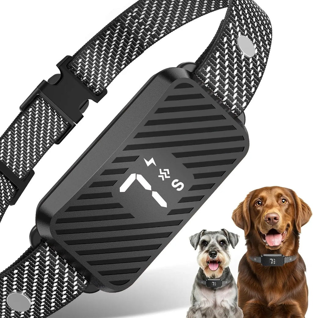 Dog Bark Collar for Large Medium Small Dogs, Smart Barking Collar, Rechargeable with 7-Level Sensitivity, 3 Beep & Vibration