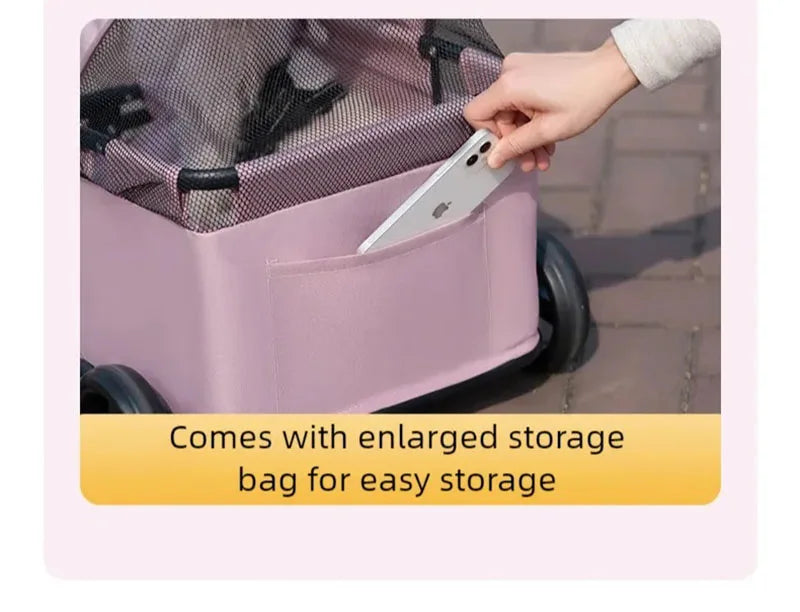 Pet Cart Dog Cat Cart Outdoor Small Pet Cart Lightweight Foldable Outdoor
