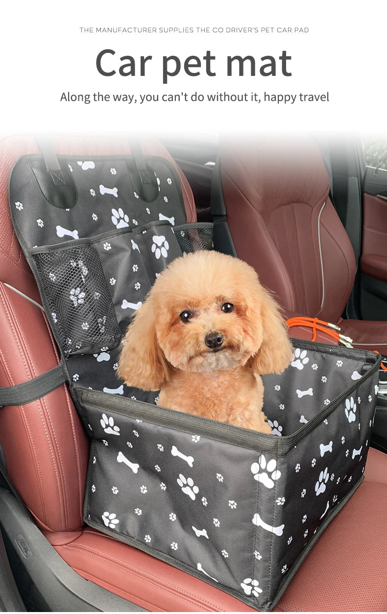 Dog Car Seat with Storage Pockets,Scratch Proof Durable Pet Booster Car Front Seat for Small Medium Dog